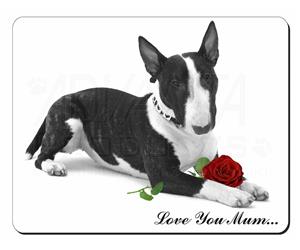 Bull Terrier (B+W) with Rose 