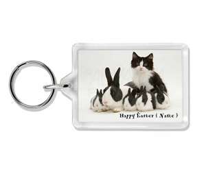 Personalised Easter Rabbits+Cat