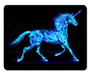 Blue Fire Unicorn Print