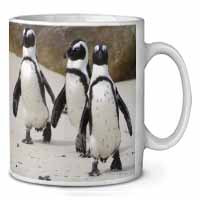 Penguins on Sandy Beach Ceramic 10oz Coffee Mug/Tea Cup