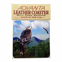 Red Kite Bird of Prey Single Leather Photo Coaster