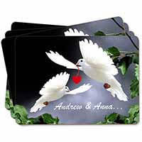 Doves Personalised Valentines Day Gift Picture Placemats in Gift Box