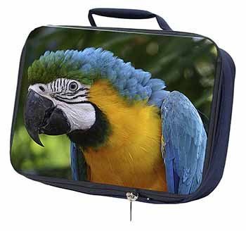 Blue+Gold Macaw Parrot Navy Insulated School Lunch Box/Picnic Bag