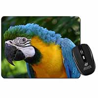 Blue+Gold Macaw Parrot Computer Mouse Mat