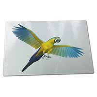 Large Glass Cutting Chopping Board In-Flight Flying Parrot