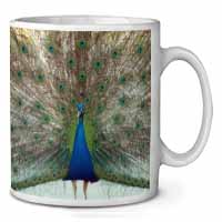 Rainbow Feathers Peacock Ceramic 10oz Coffee Mug/Tea Cup