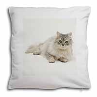 Silver Chinchilla Persian Cat Soft White Velvet Feel Scatter Cushion