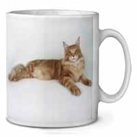 Red Maine Coon Cat Ceramic 10oz Coffee Mug/Tea Cup