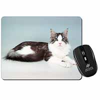 Silver, White Maine Coon Cat Computer Mouse Mat