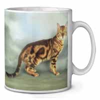 Bengal Gold Marble Cat Ceramic 10oz Coffee Mug/Tea Cup