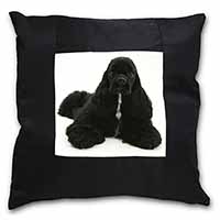American Cocker Spaniel Dog Black Satin Feel Scatter Cushion