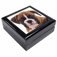 Red and White Boxer Puppy Keepsake/Jewellery Box