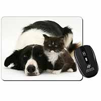 Border Collie and Kitten Computer Mouse Mat