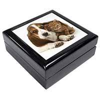 Basset Hound Dog and Cat Keepsake/Jewellery Box
