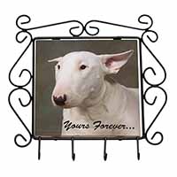 Bull Terrier Dog "Yours Forever" Wrought Iron Key Holder Hooks