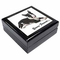Brindle and White Bull Terrier "Yours Forever..." Keepsake/Jewellery Box