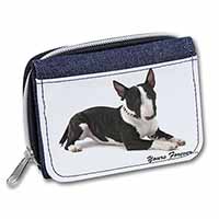 Brindle and White Bull Terrier "Yours Forever..." Unisex Denim Purse Wallet