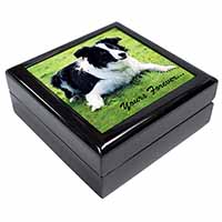 Border Collie Dog "Yours Forever..." Keepsake/Jewellery Box