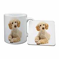 Apricot Poodle Mug and Coaster Set
