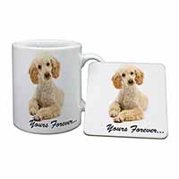 Apricot Poodle "Yours Forever..." Mug and Coaster Set