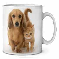 Dachshund Dog and Kitten Ceramic 10oz Coffee Mug/Tea Cup