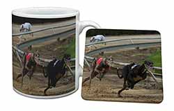 Greyhound Dog Racing Mug and Coaster Set