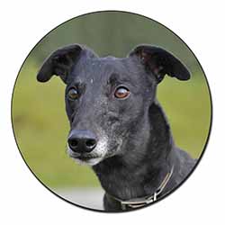 Black Greyhound Dog Fridge Magnet Printed Full Colour