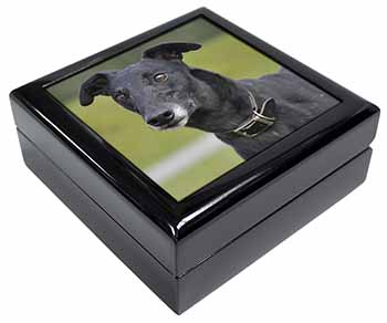 Black Greyhound Dog Keepsake/Jewellery Box