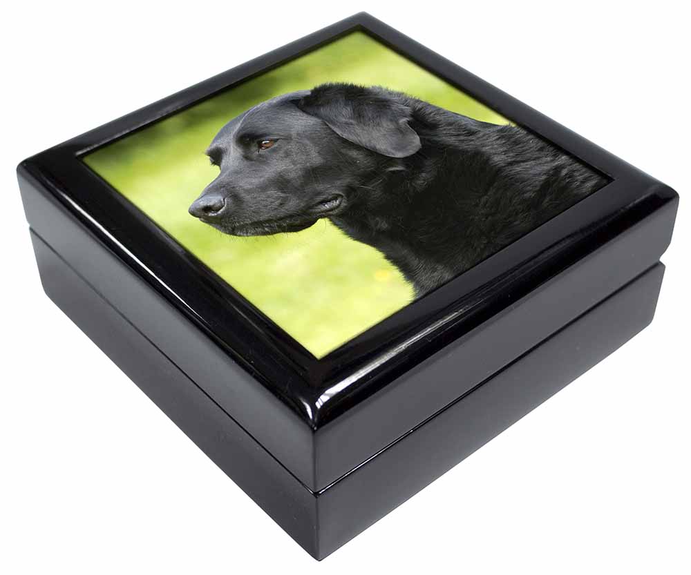 AD-L1uJB Black Labrador-With Love Keepsake/Jewellery Box Christmas Gift