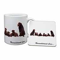 Chocolate Labradors-Love Mug and Coaster Set