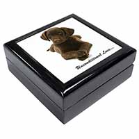 Chocolate Labrador Puppy Keepsake/Jewellery Box