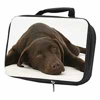 Chocolate Labrador Dog Black Insulated School Lunch Box/Picnic Bag