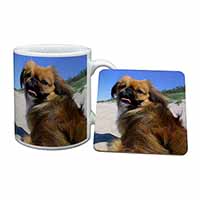Pekingese Dog Mug and Coaster Set