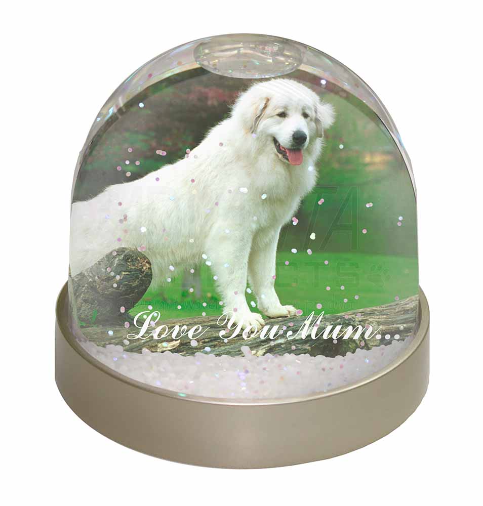 AD-GR2lymGL Golden Retriever 'Love You Mum' Photo Snow Globe Waterball Stocking 