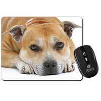 Red Staffordshire Bull Terrier Dog Computer Mouse Mat