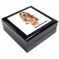 Gold Cocker Spaniel-With Love Keepsake/Jewellery Box