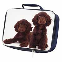 Chocolate Cocker Spaniel Dogs Navy Insulated School Lunch Box/Picnic Bag