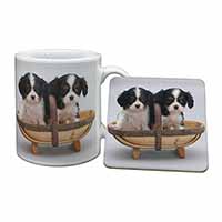 King Charles Spaniel Puppy Dogs Mug and Coaster Set