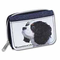 Tri-Col King Charles-With Love Unisex Denim Purse Wallet