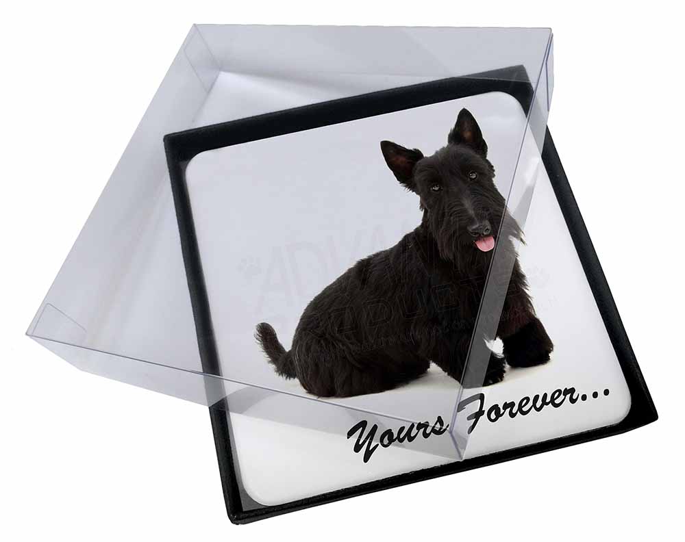 AD-ST2lygC 4x Scottie Dog 'Love You Grandma' Picture Table Coasters Set in Gift 