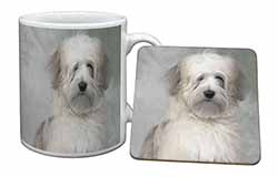 White Tibetan Terrier Dog Mug and Coaster Set