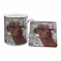 South American Llama Mug and Coaster Set