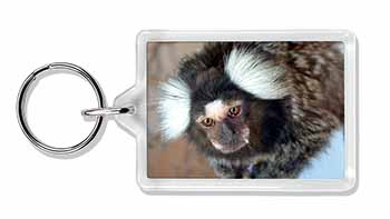 Marmoset Monkey Photo Keyring printed full colour
