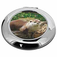 River Otter Make-Up Round Compact Mirror