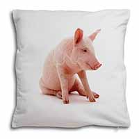 Cute Pink Pig Soft White Velvet Feel Scatter Cushion