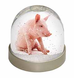 Cute Pink Pig Snow Globe Photo Waterball