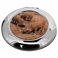 New Baby Pigs Make-Up Round Compact Mirror