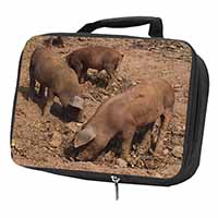 New Baby Pigs Black Insulated School Lunch Box/Picnic Bag
