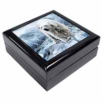 Polar Bear on Ice Water Keepsake/Jewellery Box