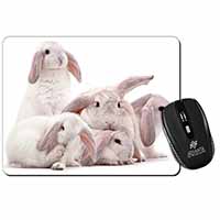 Cute White Rabbits Computer Mouse Mat